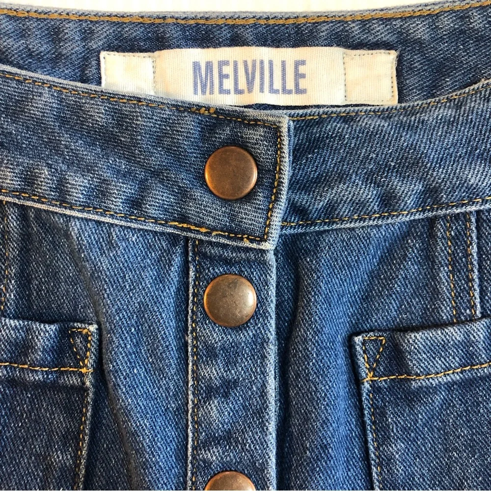 Brandy Melville Snap Front Denim Mini Skirt, 27 - Picture 9 of 11